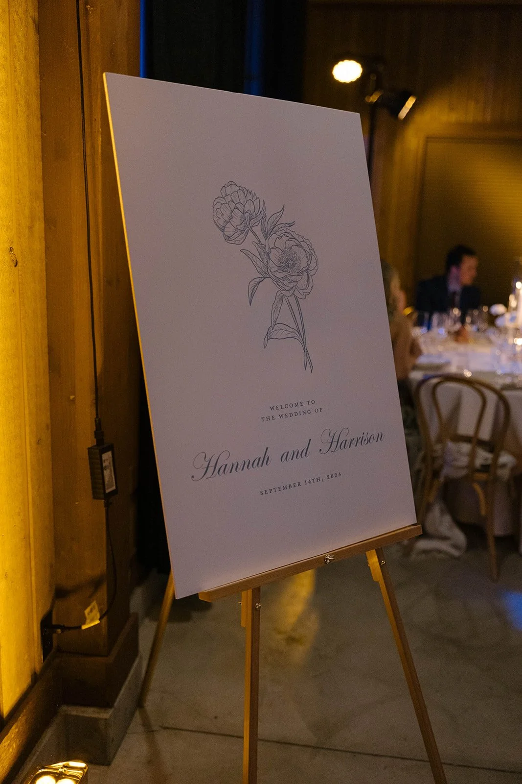 Welcome Sign with Floral Motif