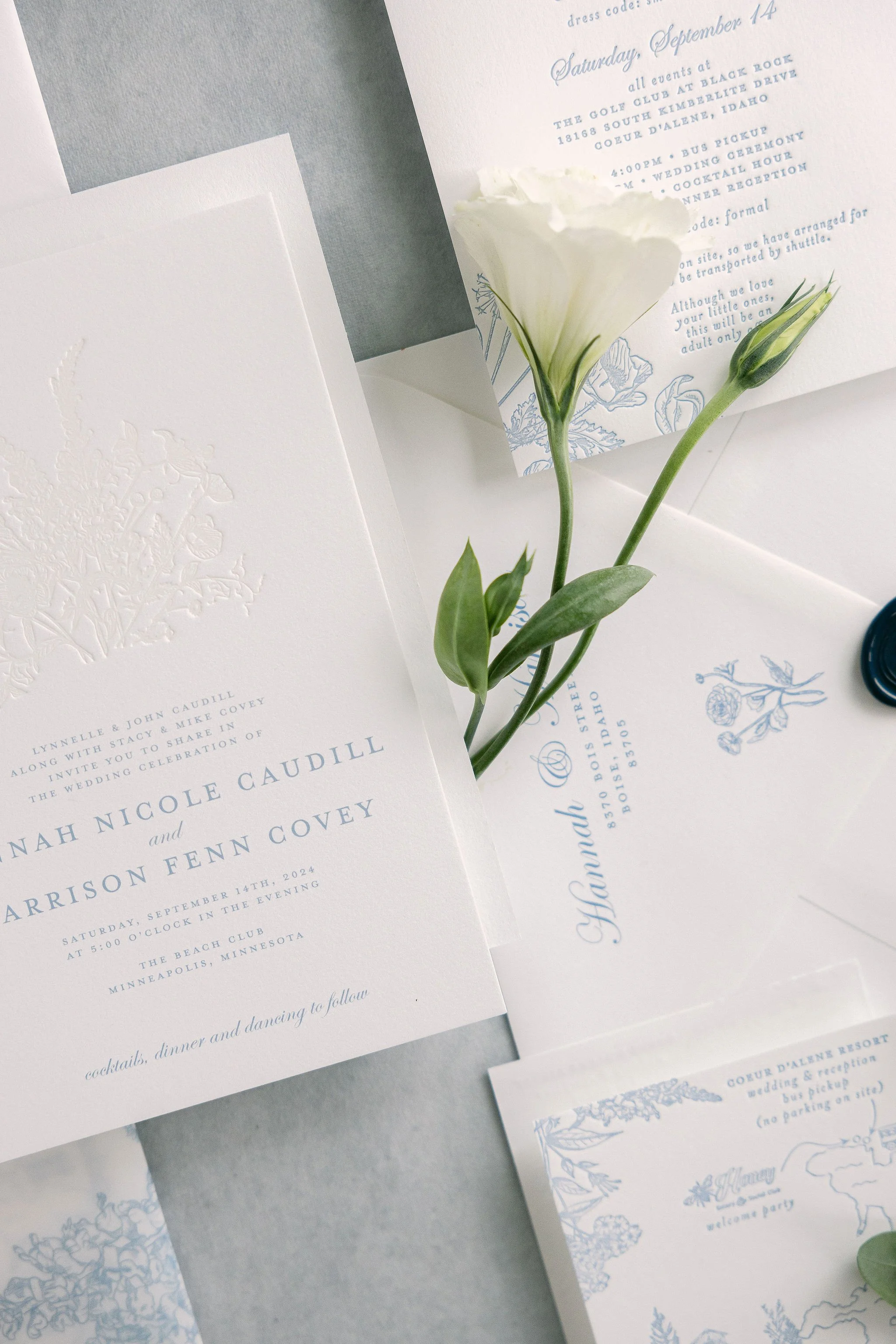 Modern Coastal Wedding Stationery