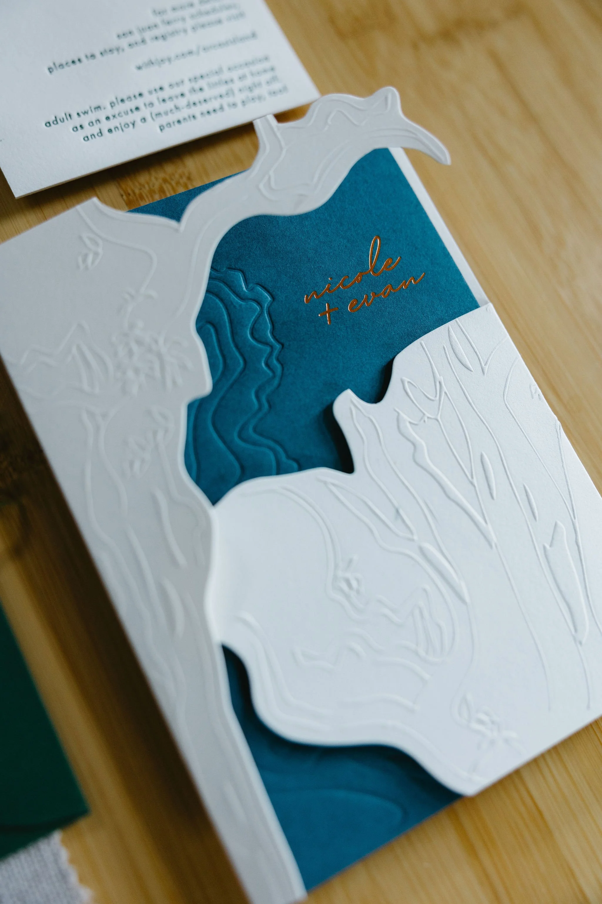 Embossed Madrona tree wrap detail