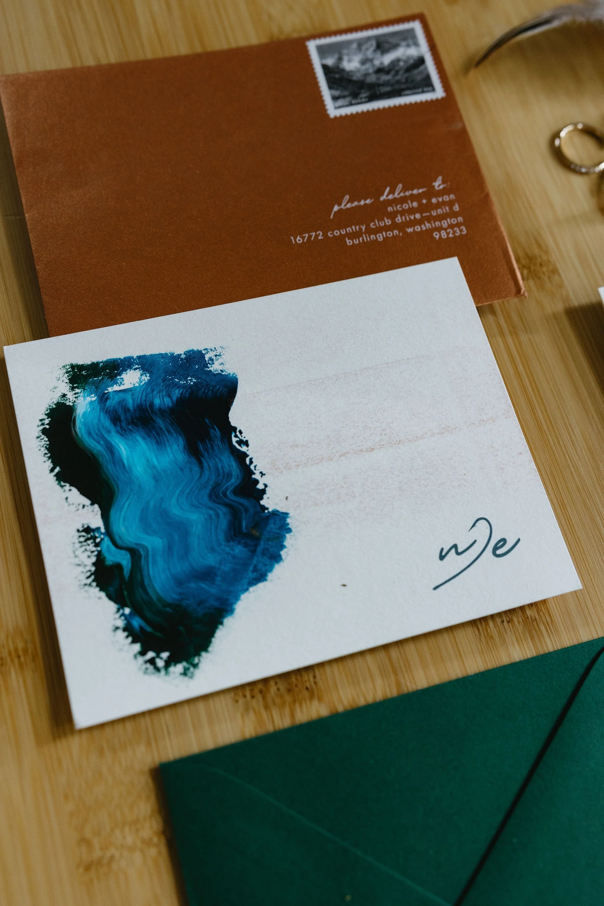 Wax seal and envelope detail