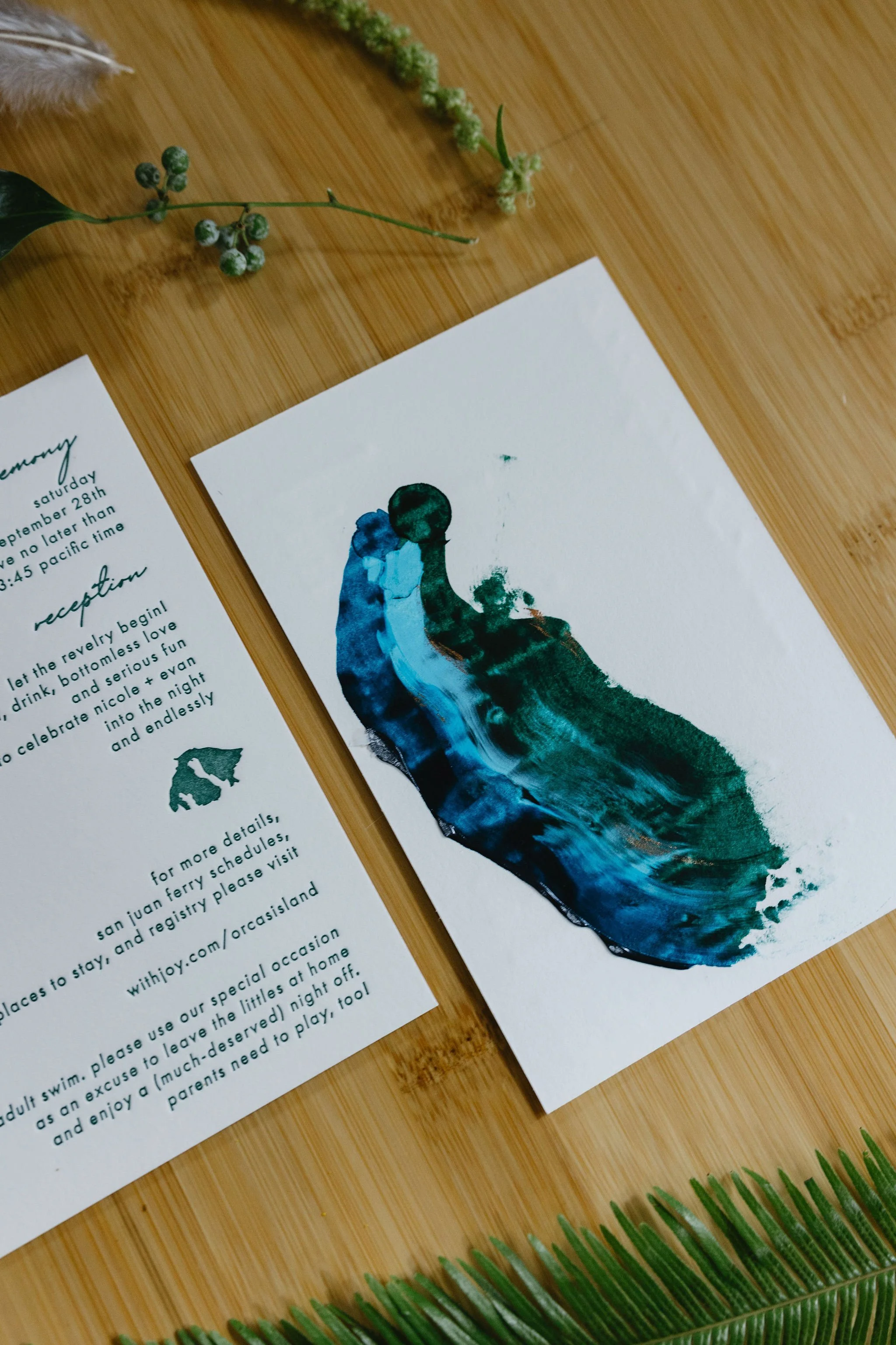 RSVP suite with metallic accents