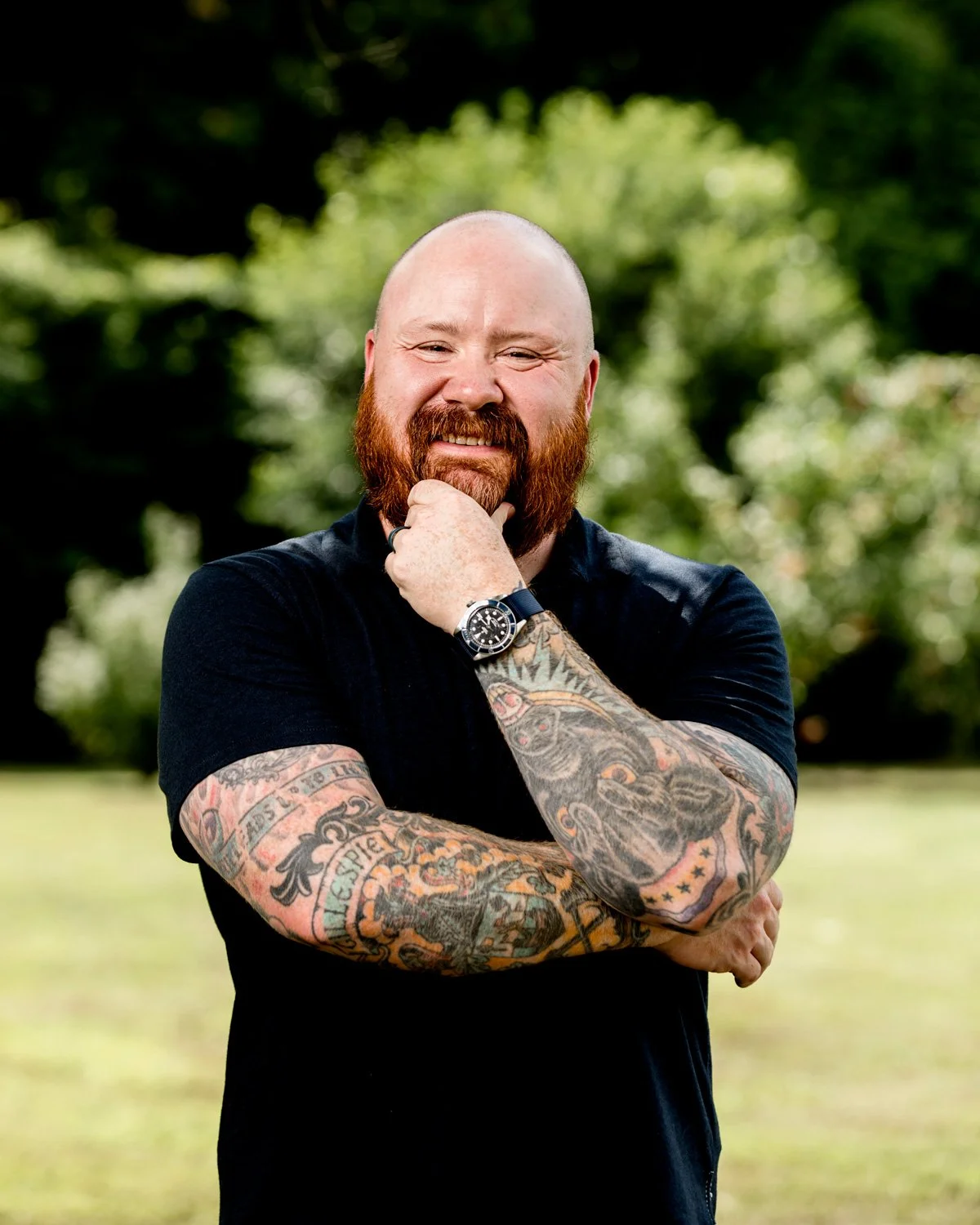 Headshot of chef Kevin Gillespie smiling