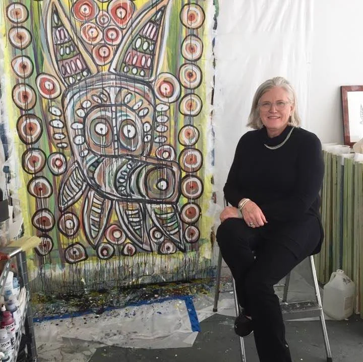 Wendy Frieze visiting artist Juan Alonso-Rodriguez in his studio in Seattle, WA 