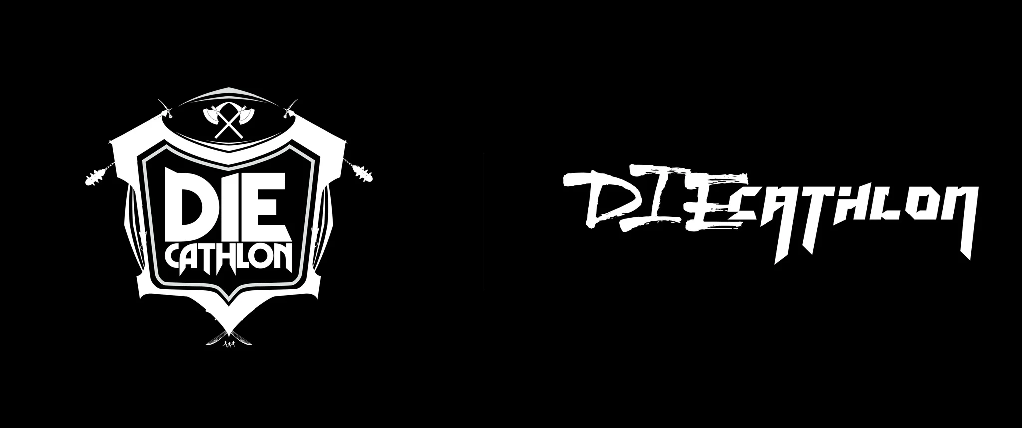 80’s Heavy Metal Themed “Die Cathlon” Logo Exploration (Right logo Awarded)