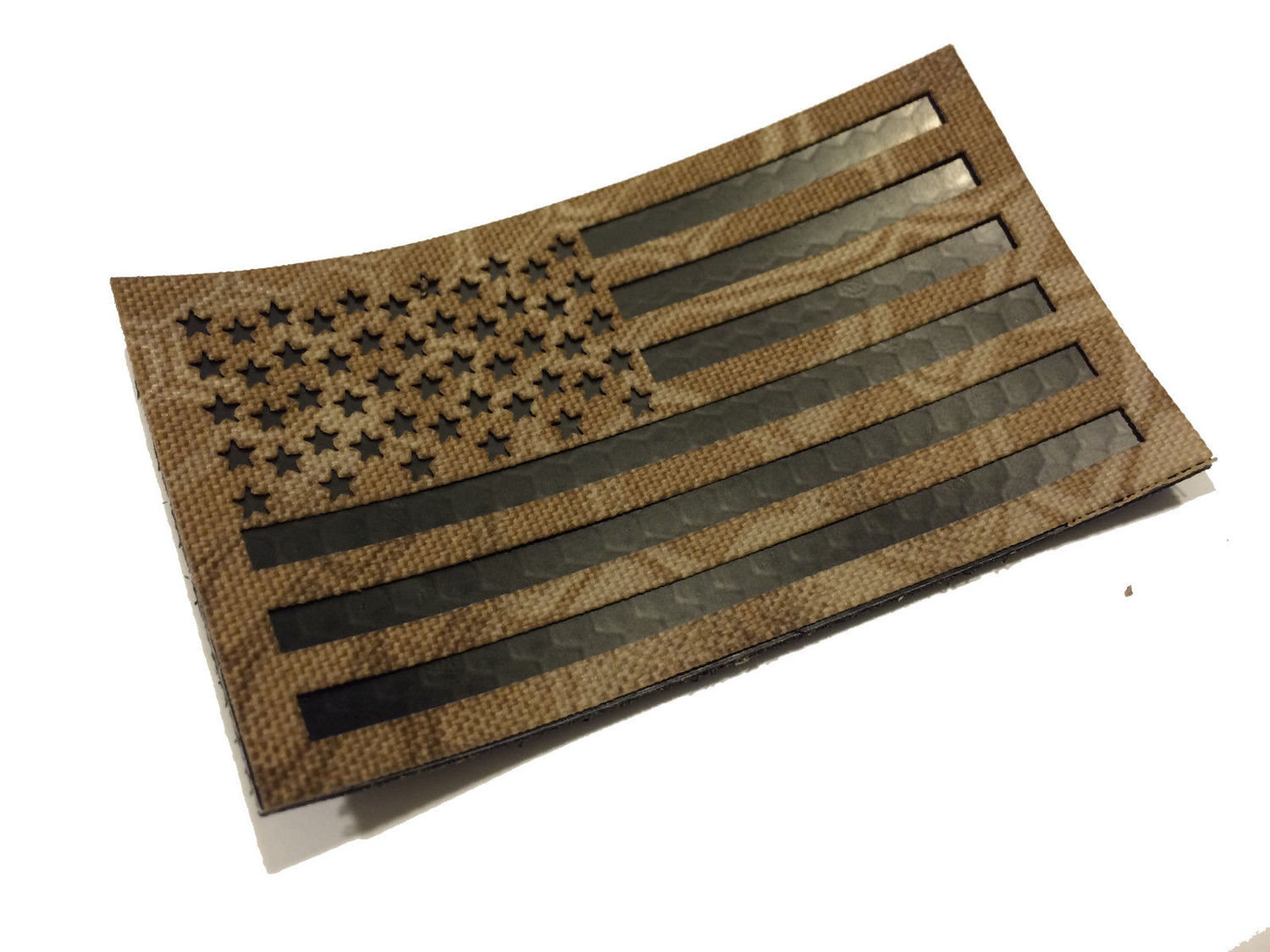 Infrared Reflective Kryptek Nomad IR US Flag Patch 3.5x2 with