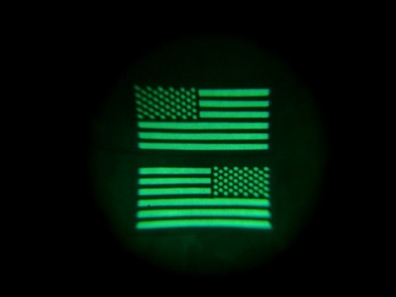 Infrared US Flag Patch Set Green & Black Navy SEAL NSWDG US Army DEVGRU AOR2 IR