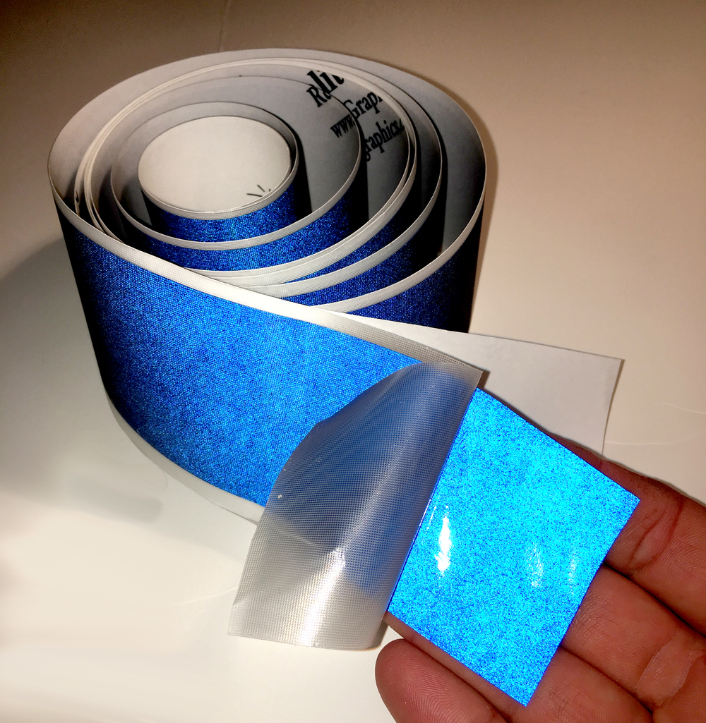 Brilliant Reflective Stick-On Strips Blue