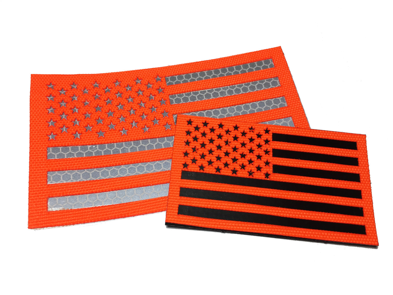Black & Orange American Flag Patch 