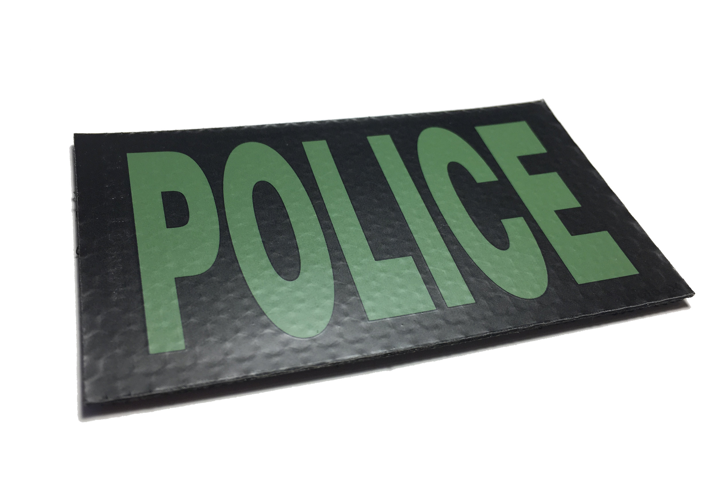 2x4" POLICE OD Green IR Infrared Reflective Hook Back Patch for Plate Carrier 