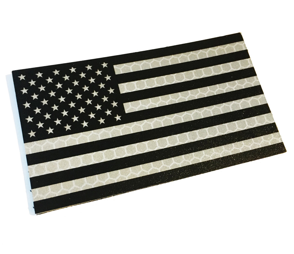 Glow in Dark US Flag Velcro Patches Reflective Flag Patch 