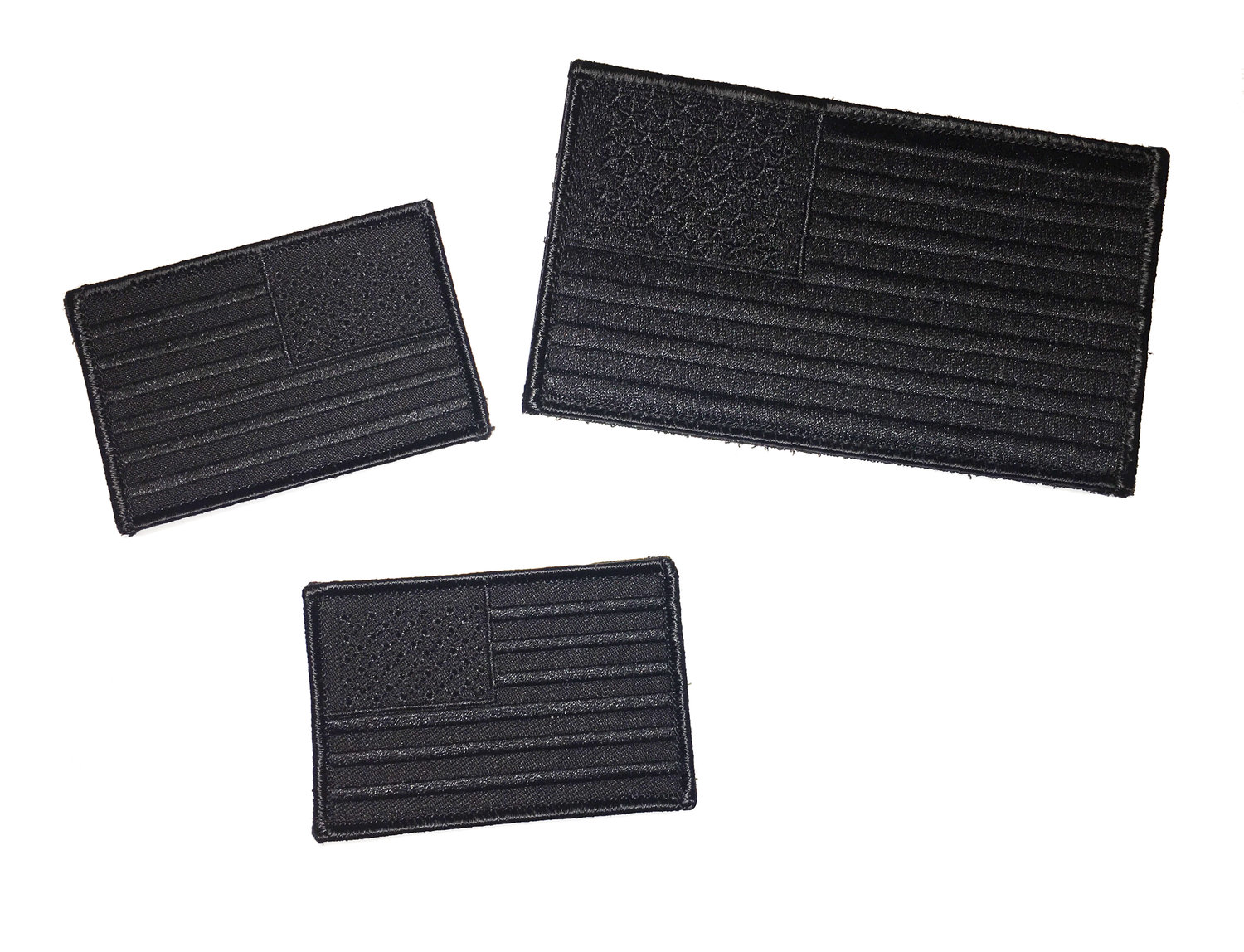 Covert - Blackout- SWAT American Flag patches (choose size and type) with  VELCRO® Brand fasteners — Empire Tactical USA