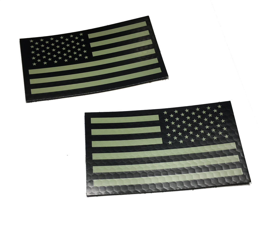 Ranger Green / Black IR Reflective Flag Patch US Mil-Spec Patch (choose  type) — Empire Tactical USA