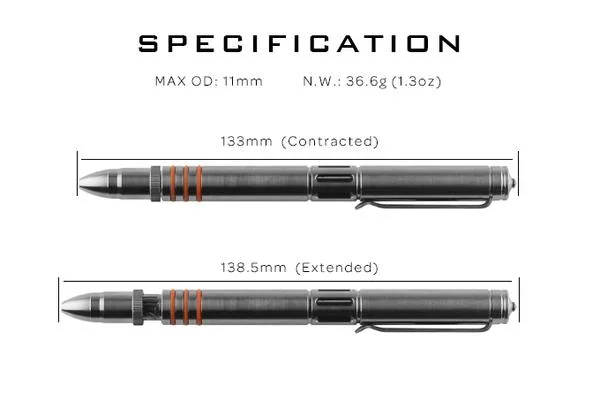 The BOLT Pen precision machined Titanium — Empire Tactical USA - Main Image