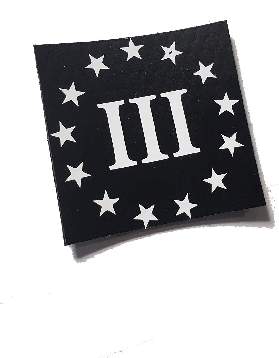 Three Percenter American Flag Forward 2x3 Military/Morale Patch Hook Backing 