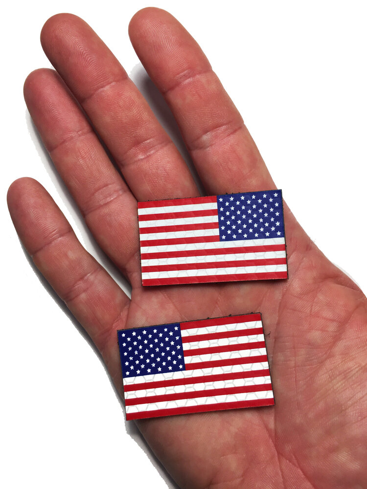 Authentic Mil-Spec Reflective mini American Flag patches — Empire Tactical  USA
