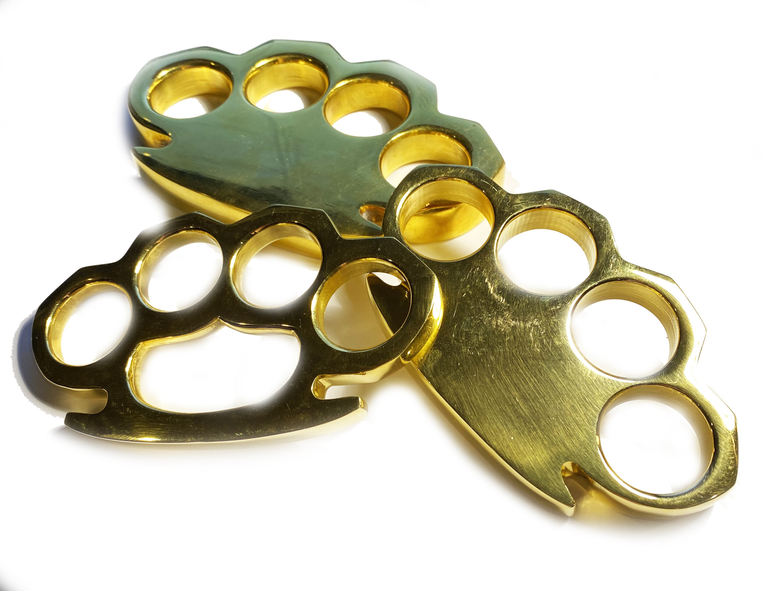 Solid brass knuckles - Solid virgin brass, American made 2 lb (The