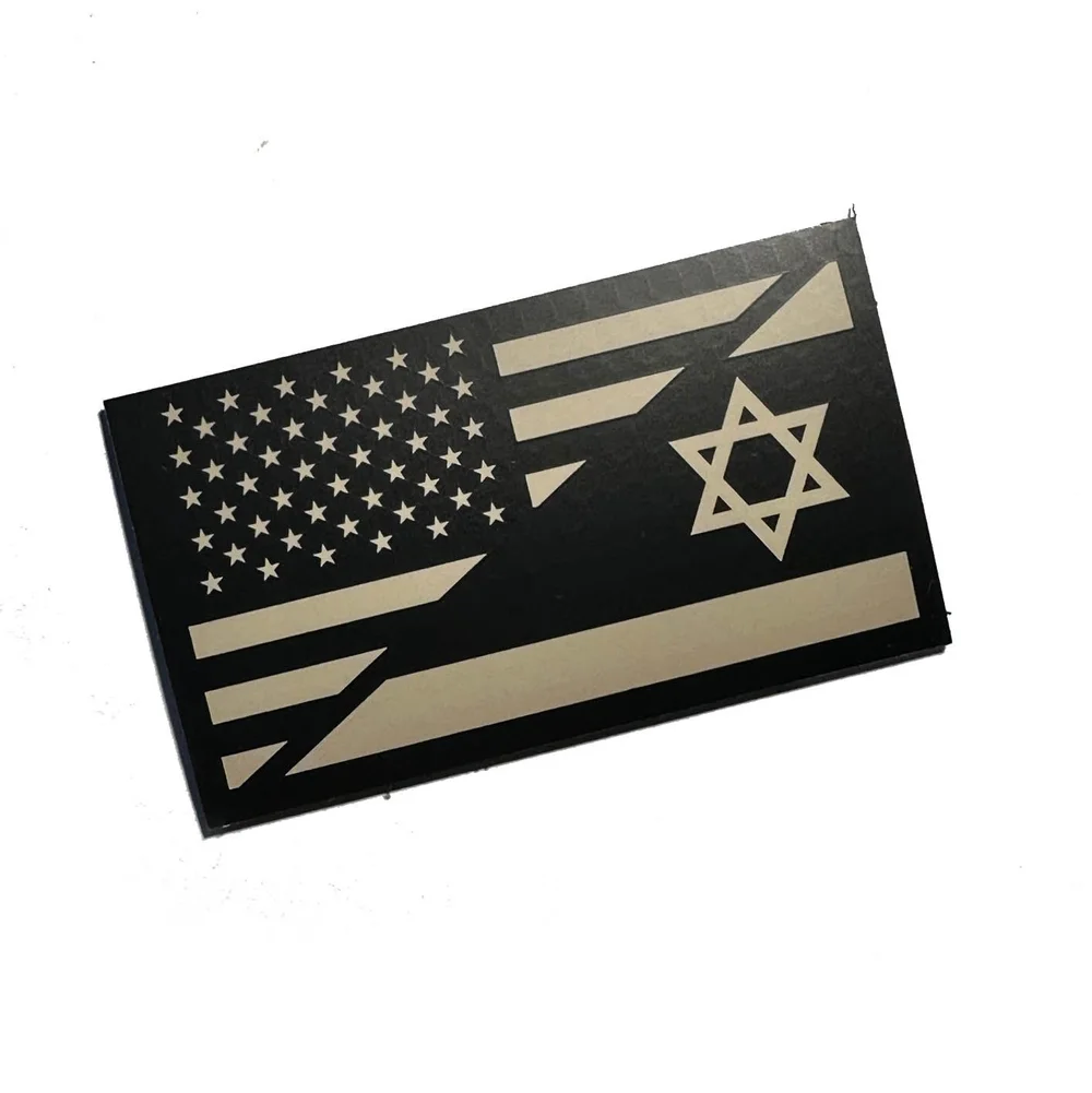 Reflecterende patch van de Belgische vlag - Tactische militaire patch - Europese patch - Om op kleding te strijken of te naaien - Rugzakaccessoires - Met haak en gesp