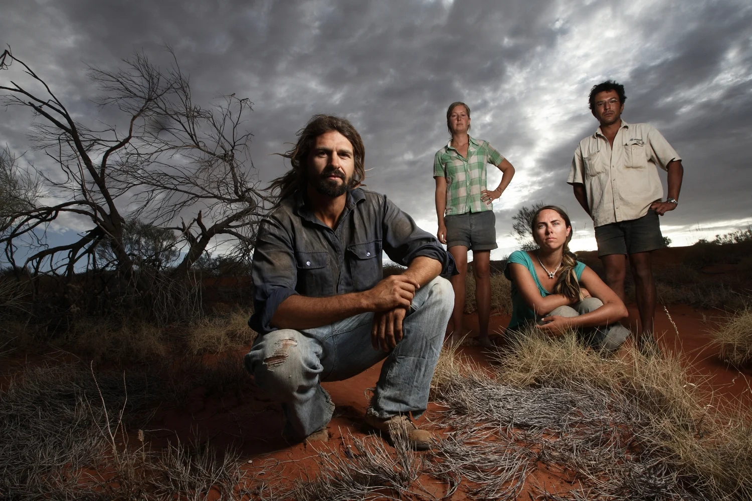 Max Tischler/Biologist and crew in the Simpson Desert QLD for the Good Weekend