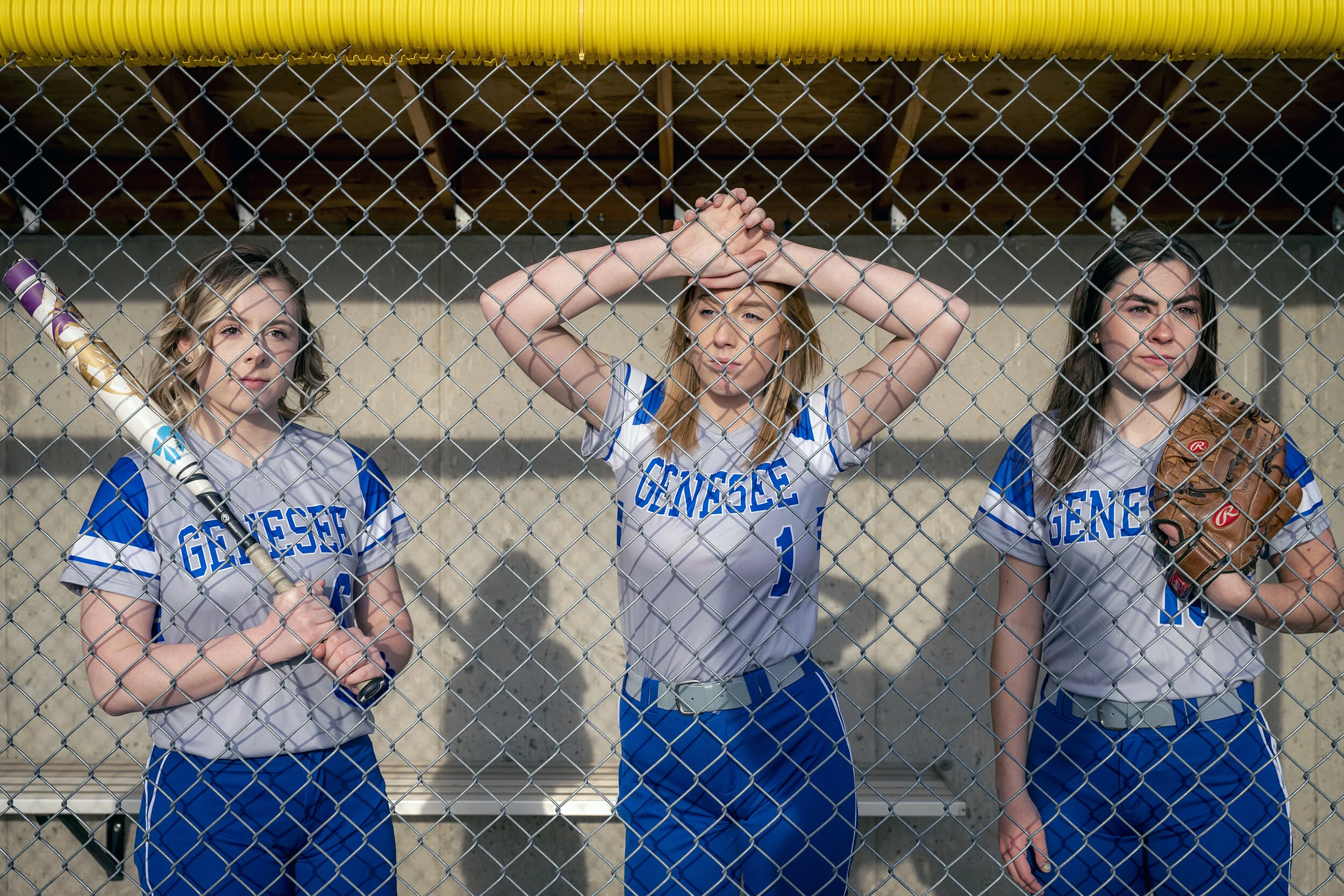 Mikacia Bartosz, left, Kassie Cass, center, and Regan Zenner