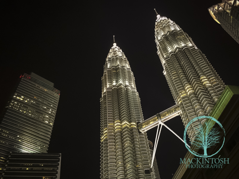 Architectural building at night