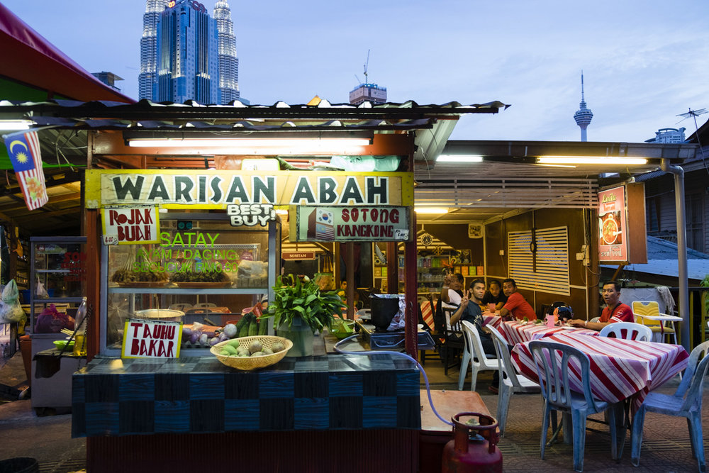 Local street food of Kampung Baru, Kuala Lumpur.