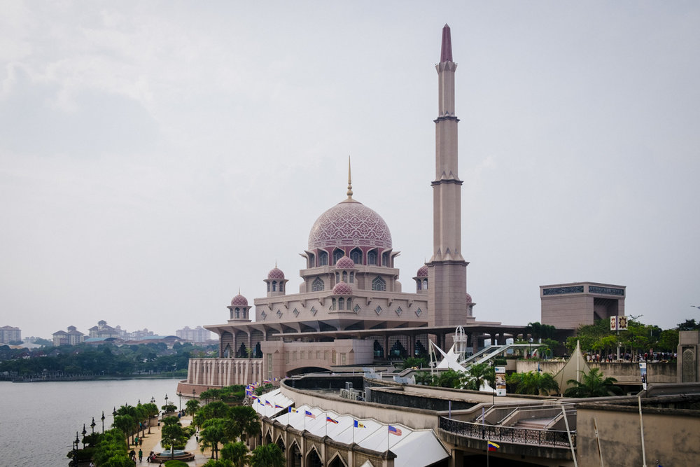 Masjid Putra is the principal mosque of Putrajaya, Malaysia.