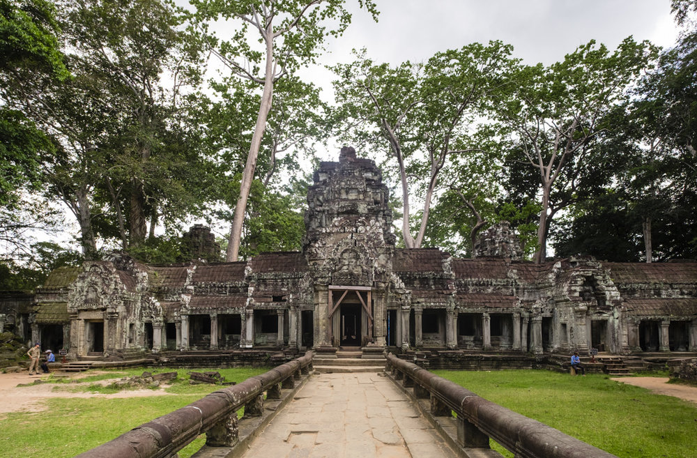 Ta Prohm, built in the Bayon style largely in the late 12th and early 13th centuries. Angkor, Siem Reap Province, Cambodia