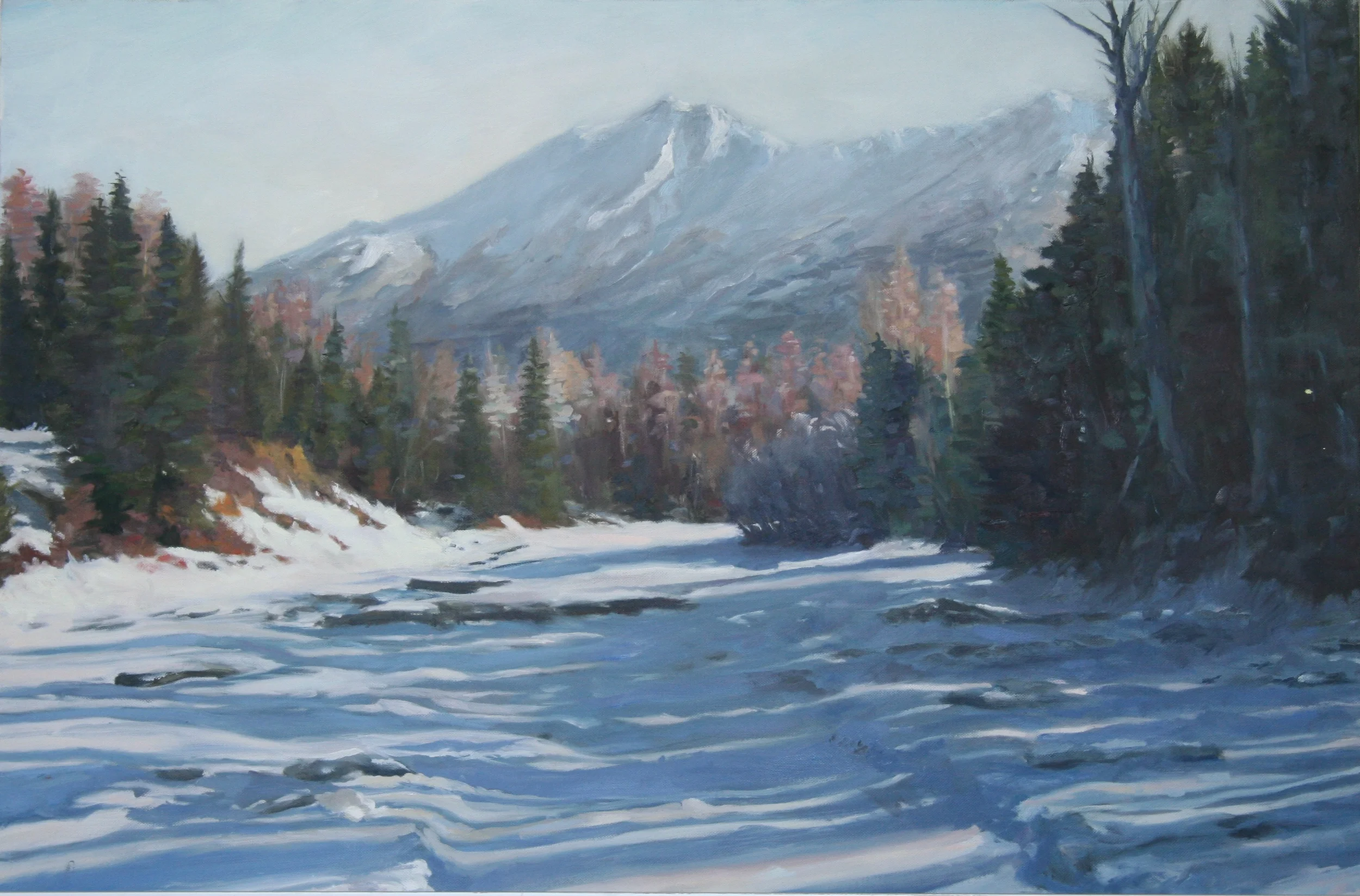 March Shadows on Eagle River, AK