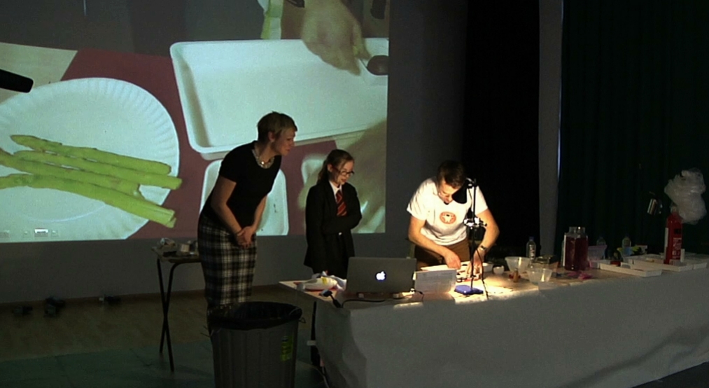 Ms Thomson and Sophie Bates - Tasting Unusual Foods