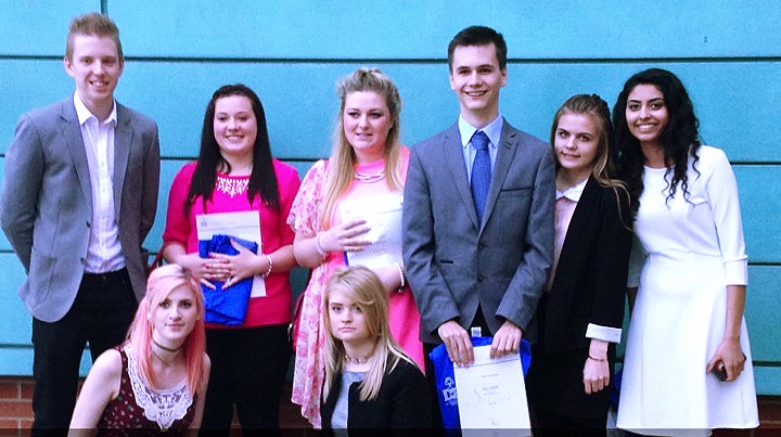 Chloe & Deenah (2nd right/far right) at their DofE Silver Award presentation back in 2015 