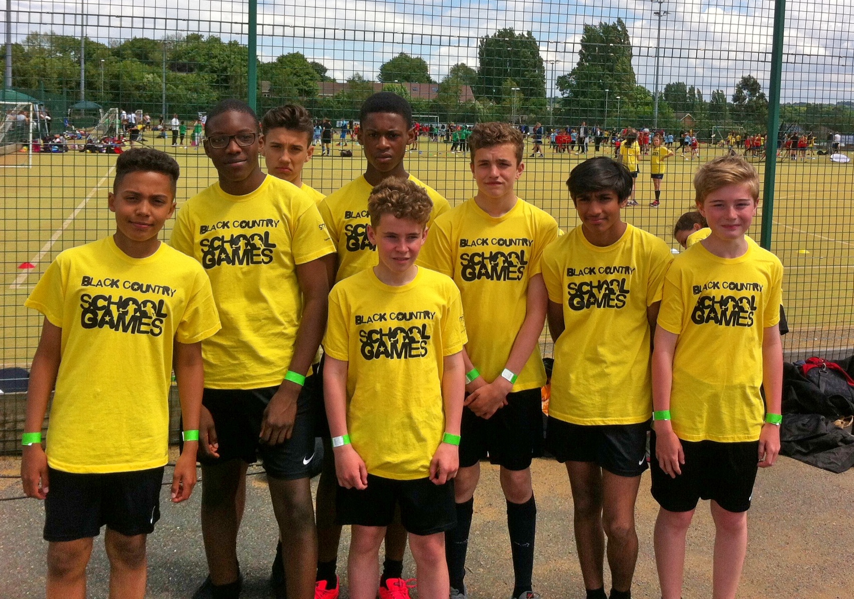 Members of the team that represented Wolverhampton in the Black Country Games (from L-R) Seb Boydell, Emmanual Falade, Finley Cooper, Eric Omozee, Sam Hulme, Joel Adderley, Gurkaran Khangura, Jake Hillman