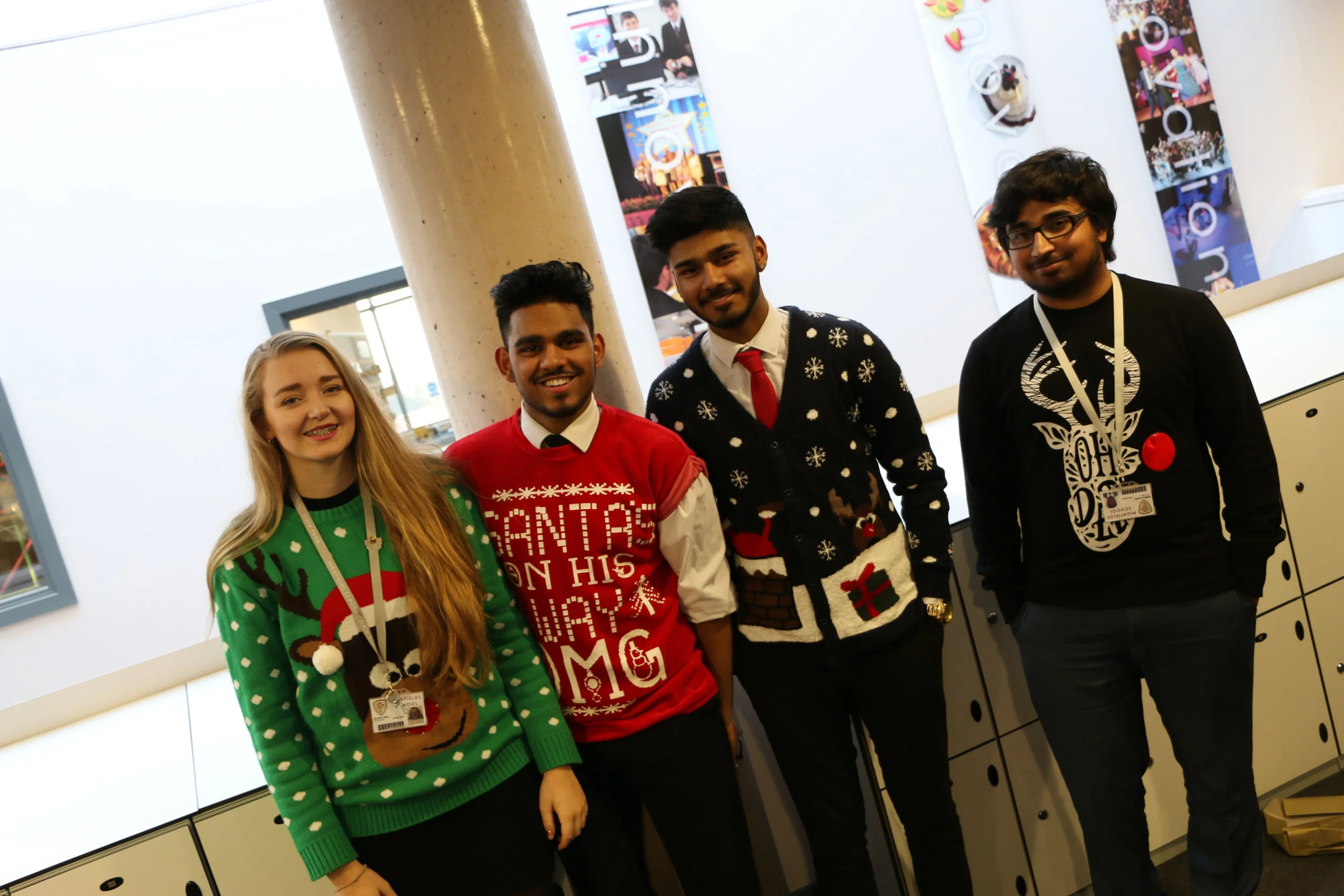 Highfields goes crackers for charity Christmas Jumper Day