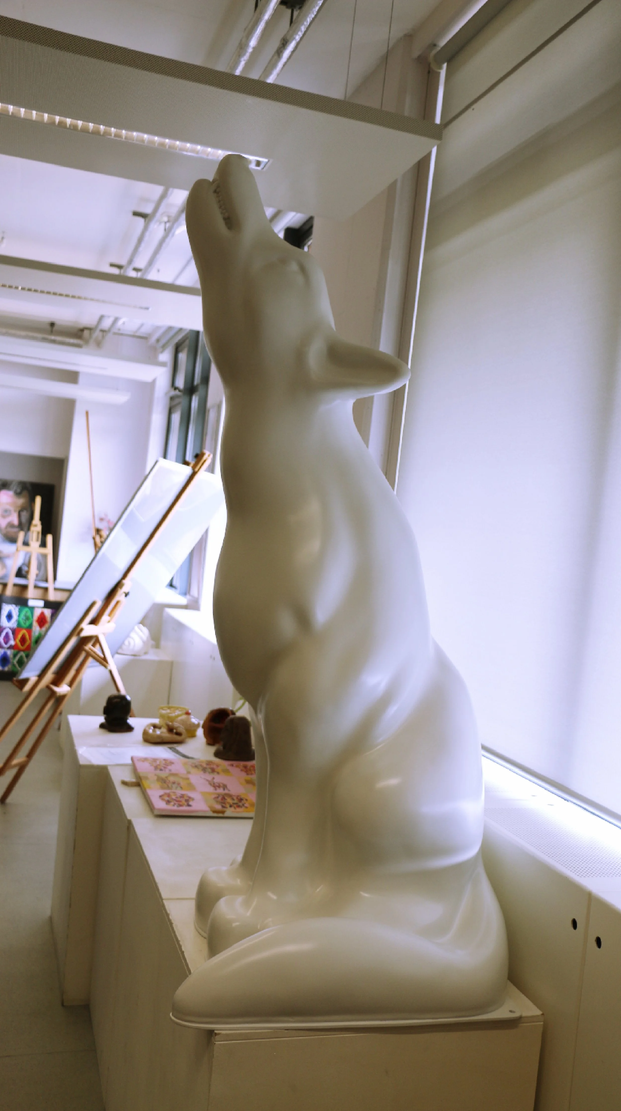 Wolf sculpture arrives for city art trail