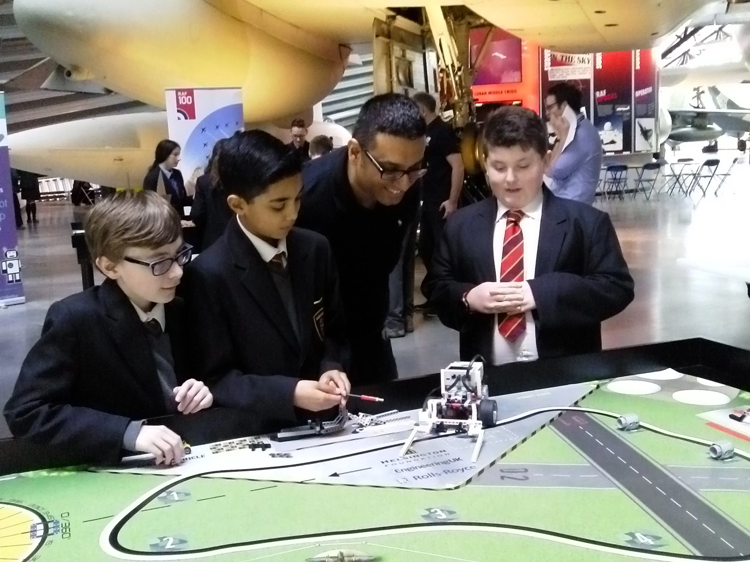 Budding engineers build robots at contest 