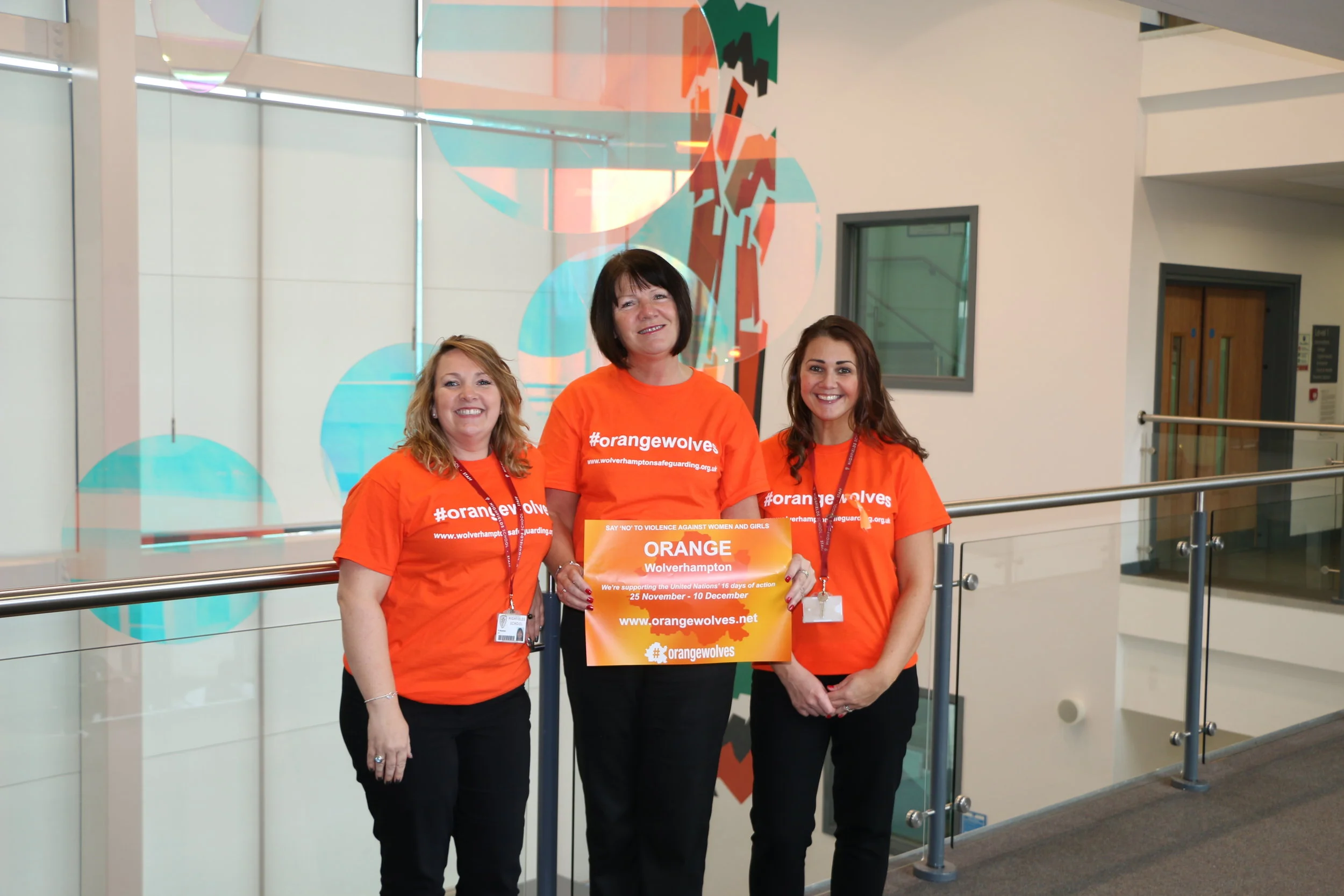 Highfields turns orange for safeguarding campaign