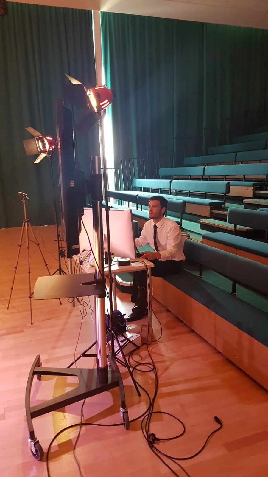 Makeshift TV studio created to stream alumni concert 