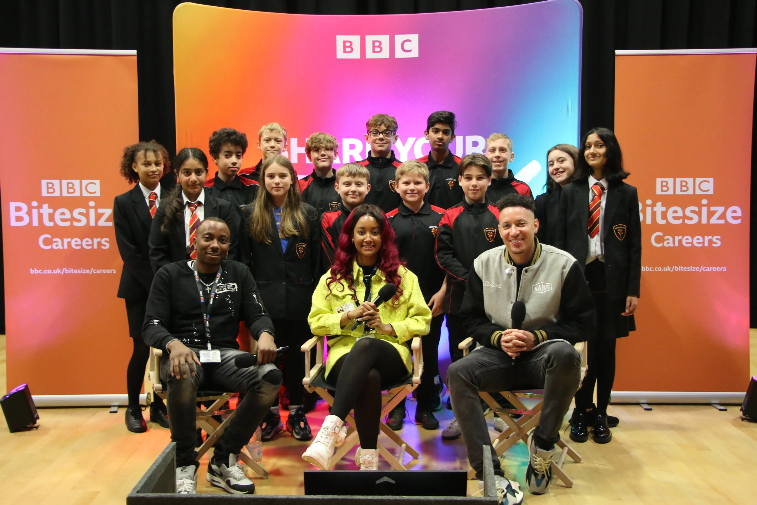 The BBC at Highfields sharing their stories