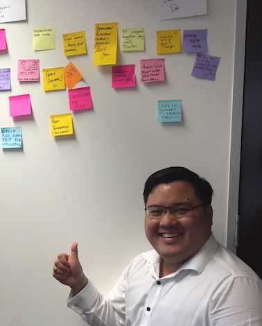 Peter with great feedback from a recent Agile Lean Change Management workshop in Melbourne.