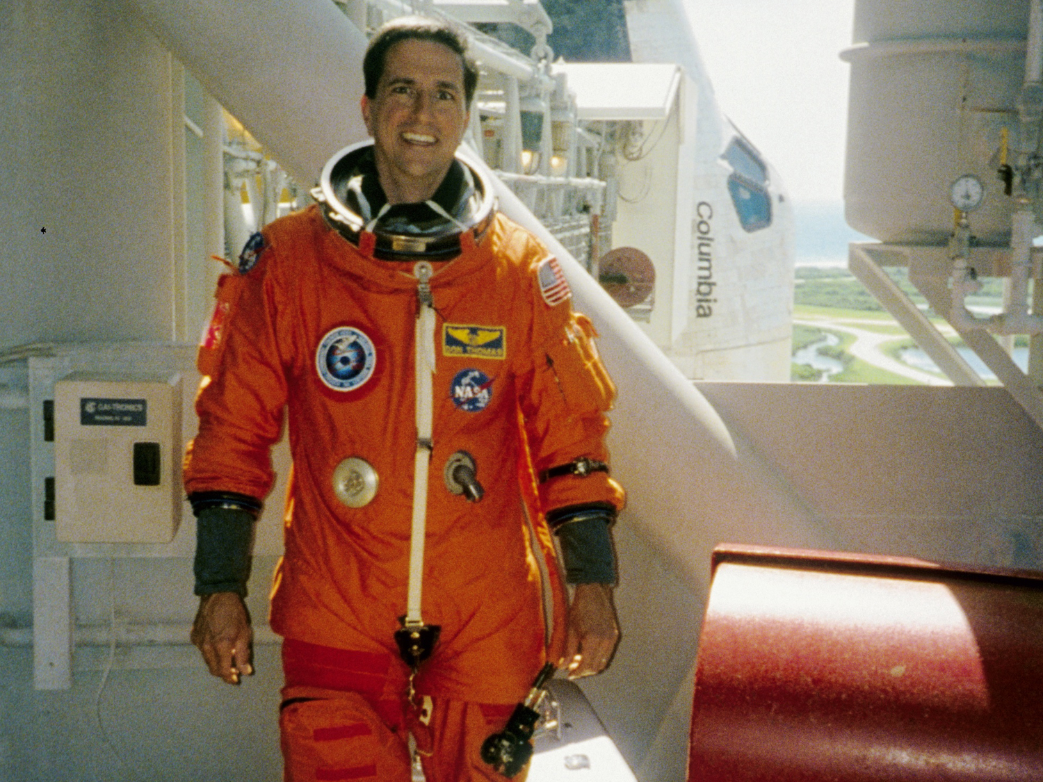  Standing &nbsp;next to Columbia on the 195 foot level of Pad 39A on launch morning (photo Don Thomas) 