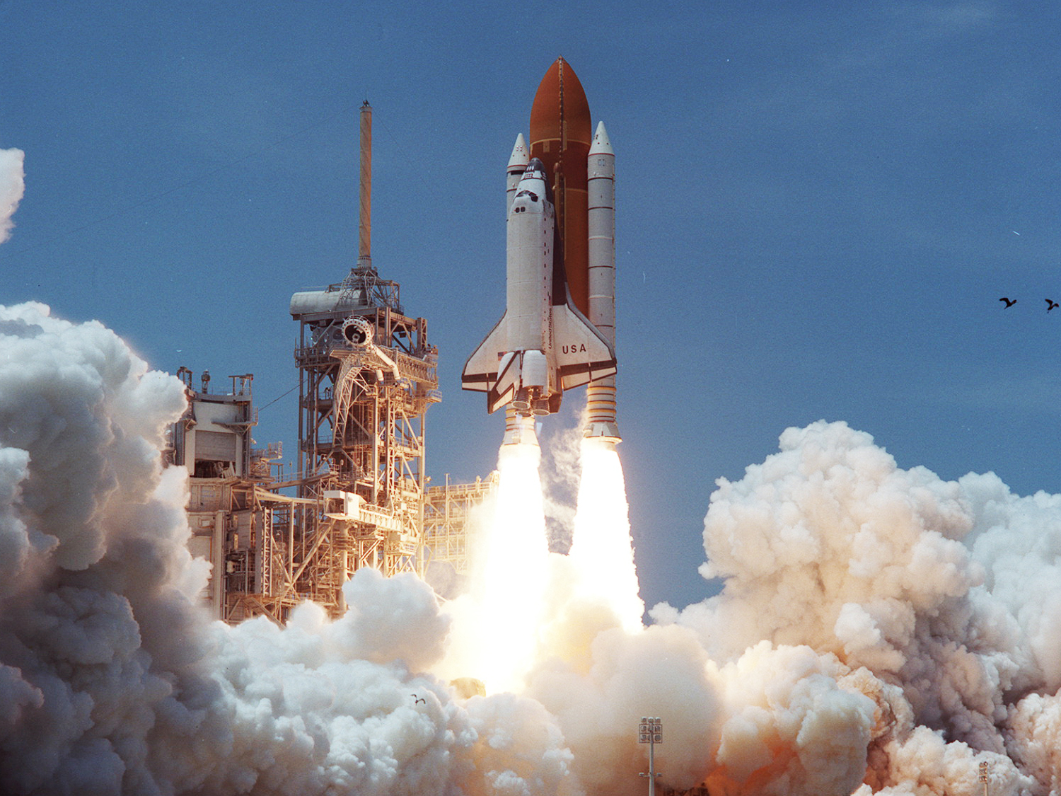  Launch of Columbia on the STS-94 mission July 1, 1994. 