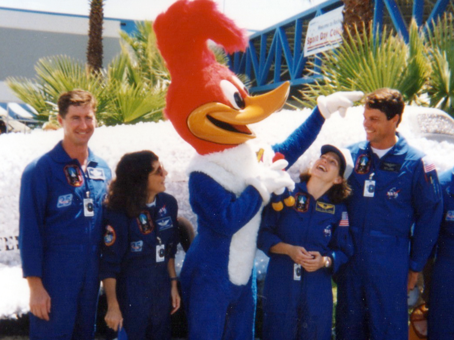  Meeting Woody Woodpecker at KSC after the mission.&nbsp;(photo by Charles Atkeison IV) 