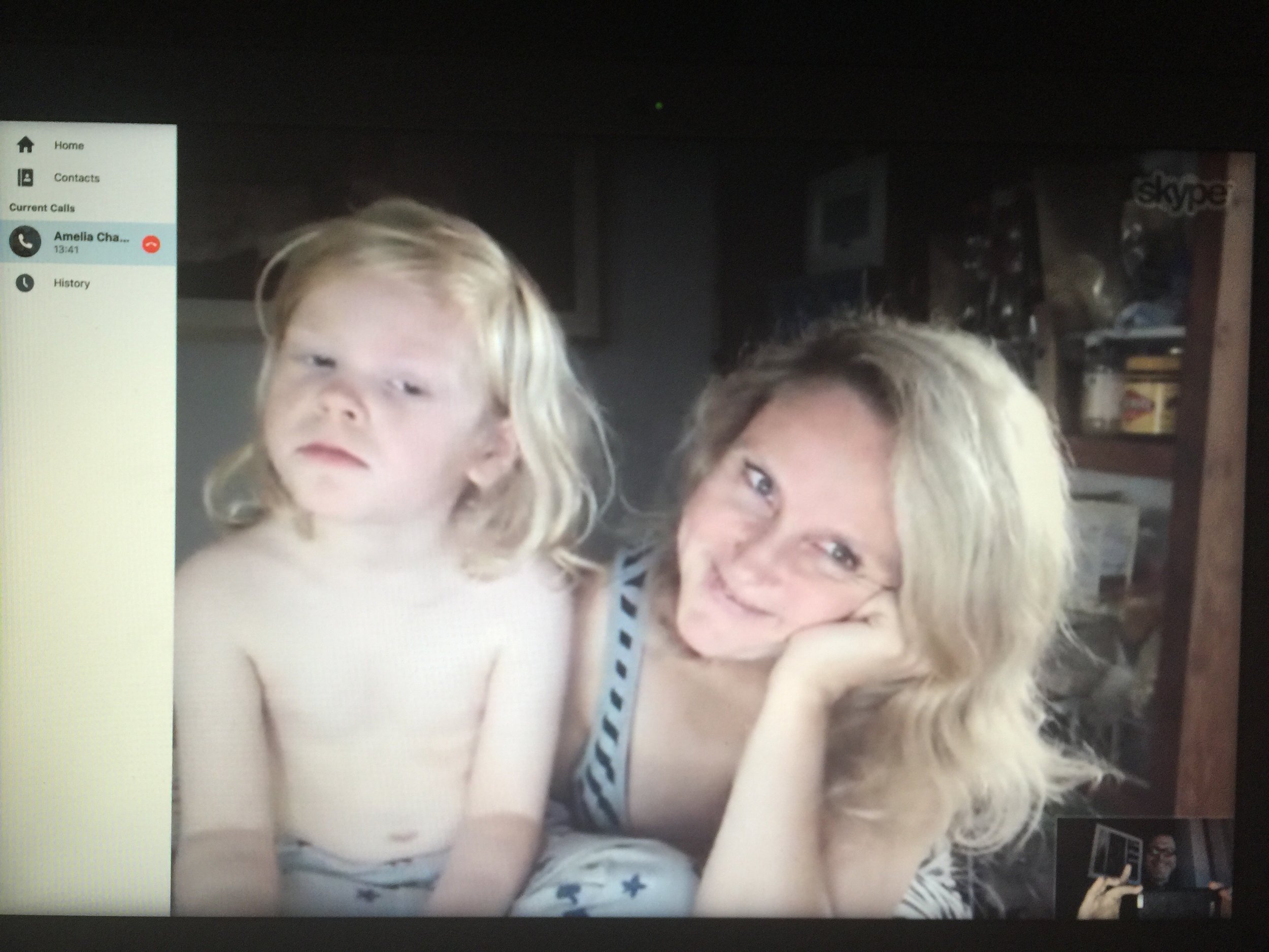 Skype and more Skype with Felix and Amelia.