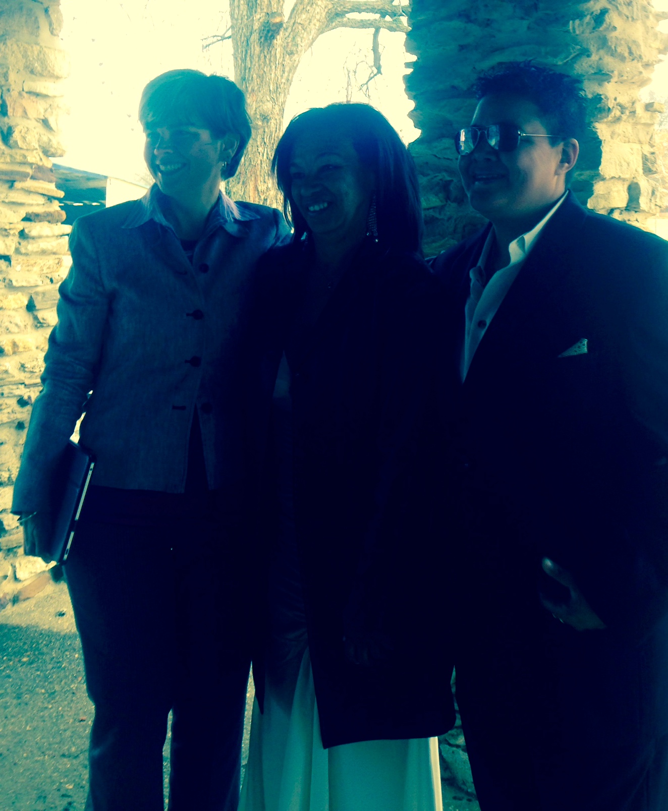 the pastor, Mildre, and Dayanara