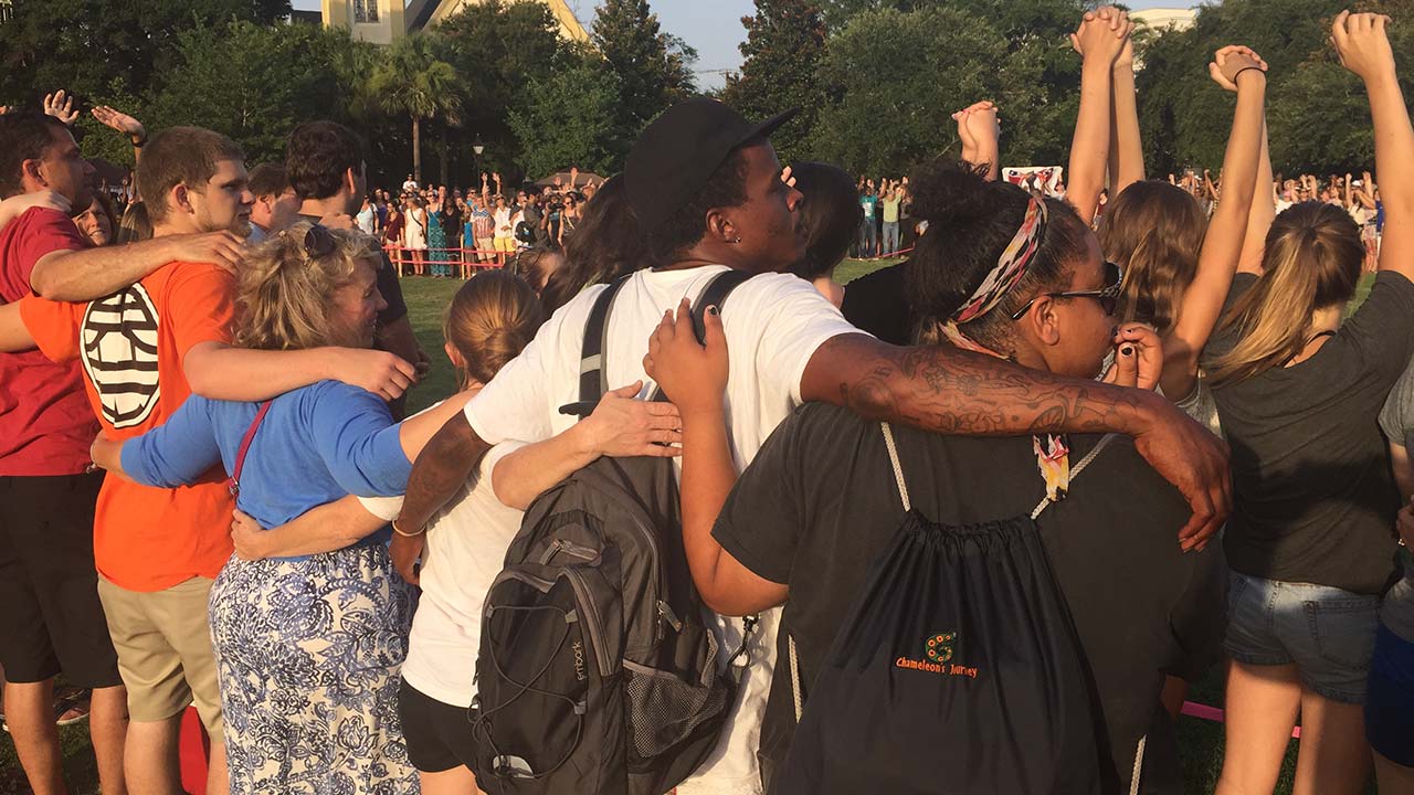 A gathering for prayer and reflection in Charleston, SC.