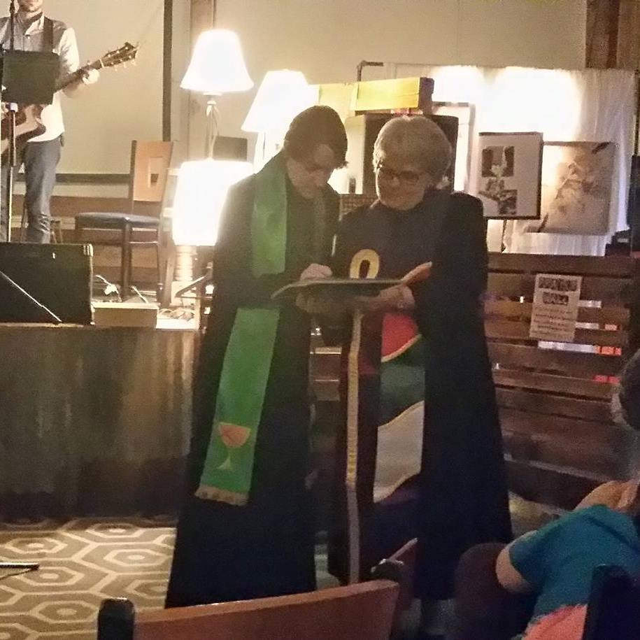 Rev. Nicole McRaney with Rev. Coretha Loughridge of the Southwest Region of the Christian Church (Disciples of Christ).