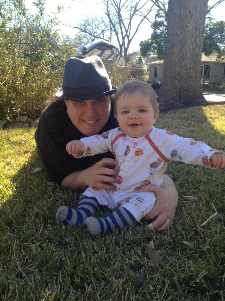 Micha with one of her favorite relatives.