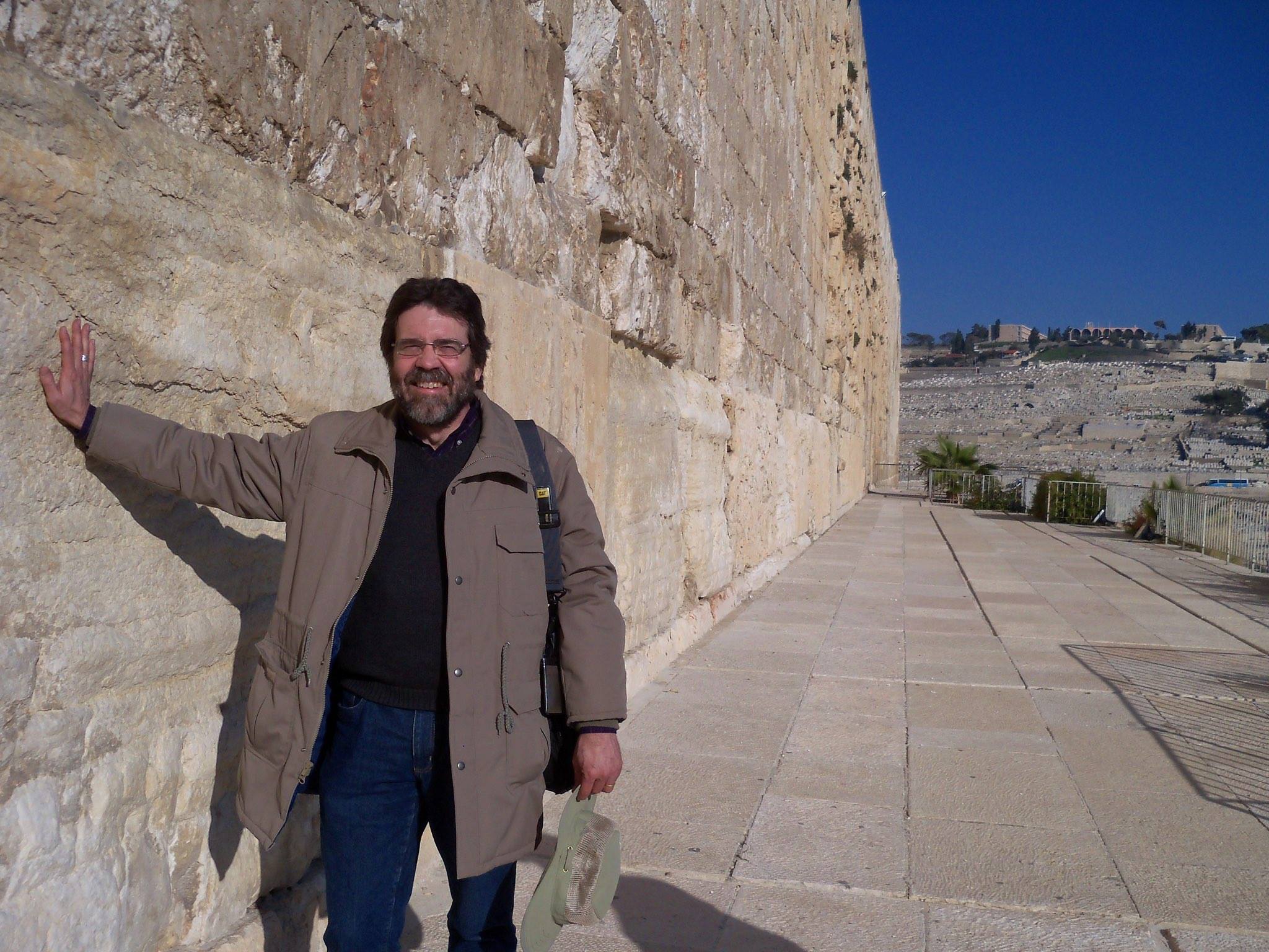 Ken at the Southern Wall of the Temple in Jerusalem.