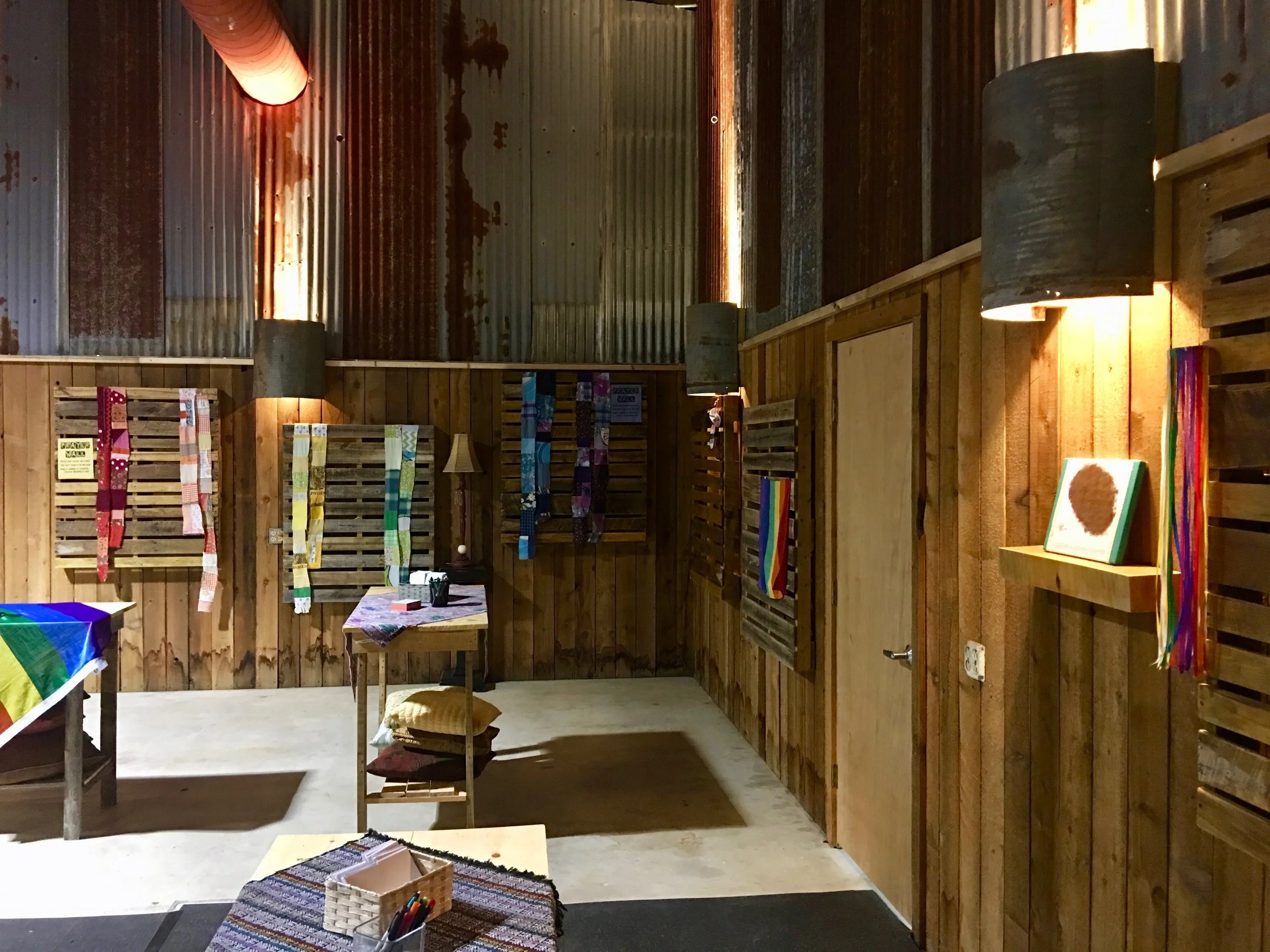 Worship area, prayer wall