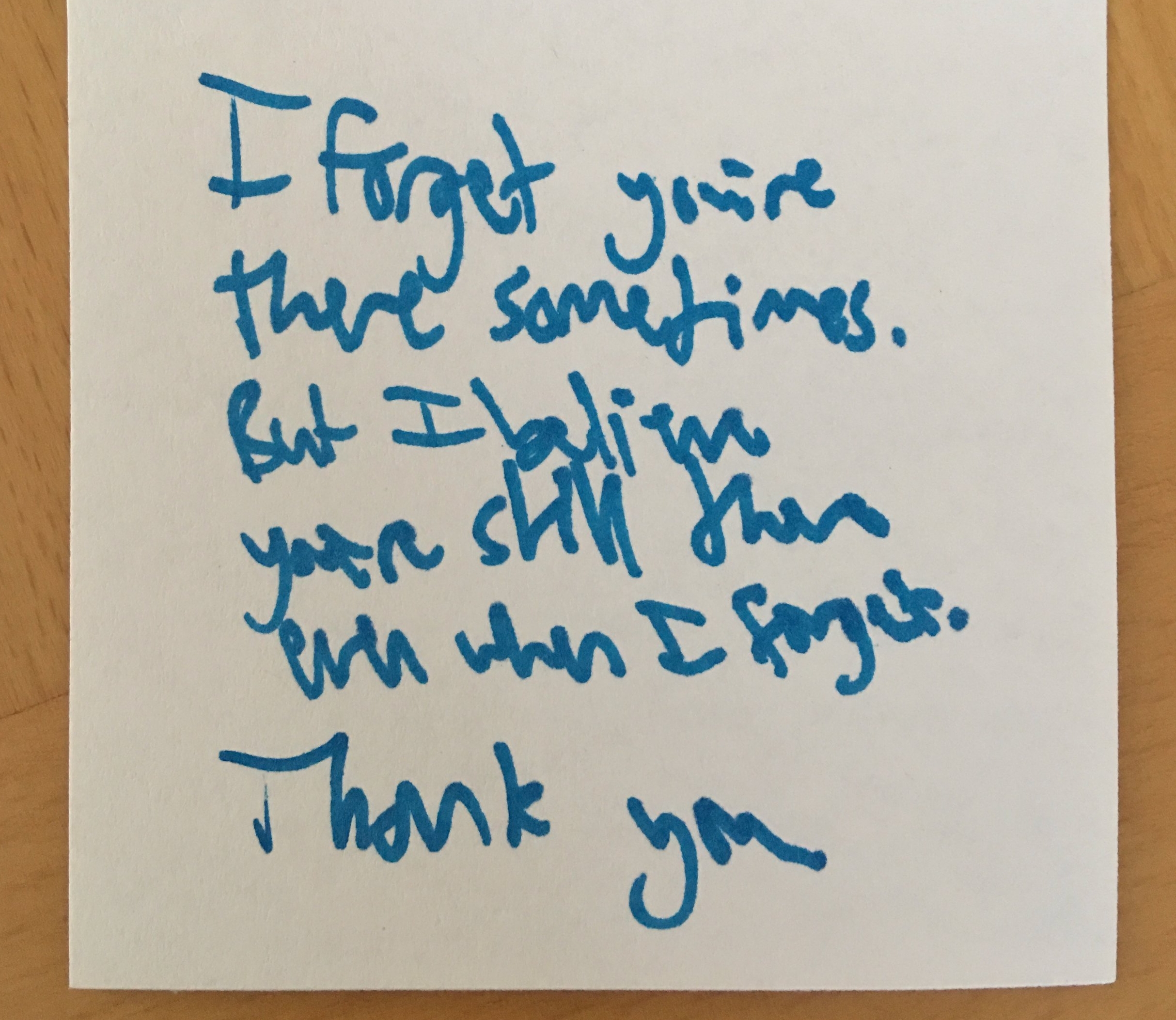 from the prayer wall in the Big Red Barn