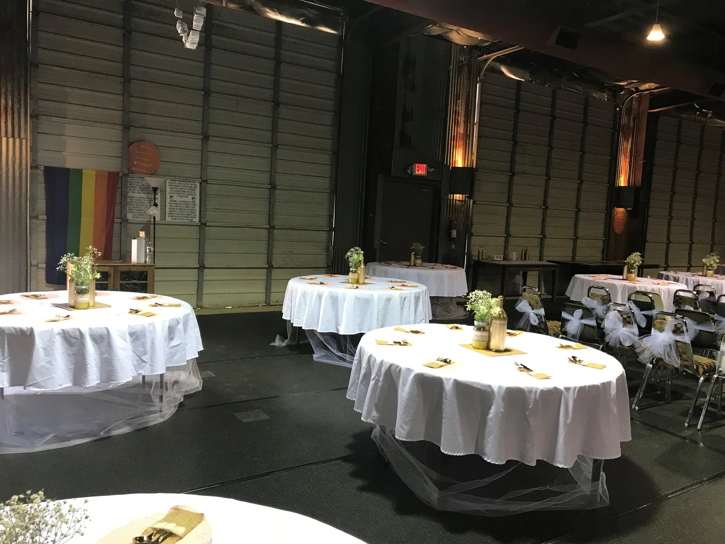 Main Room - tables set up.